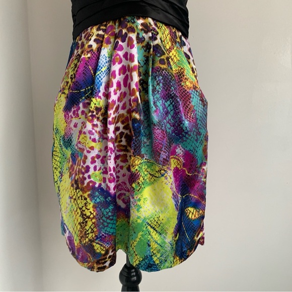 Charlotte Russe Black and Multicolor Mini Dress - Picture 3 of 11